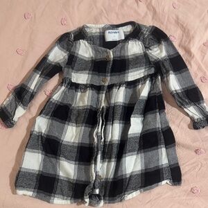 Old Navy Black and White Plaid Dress